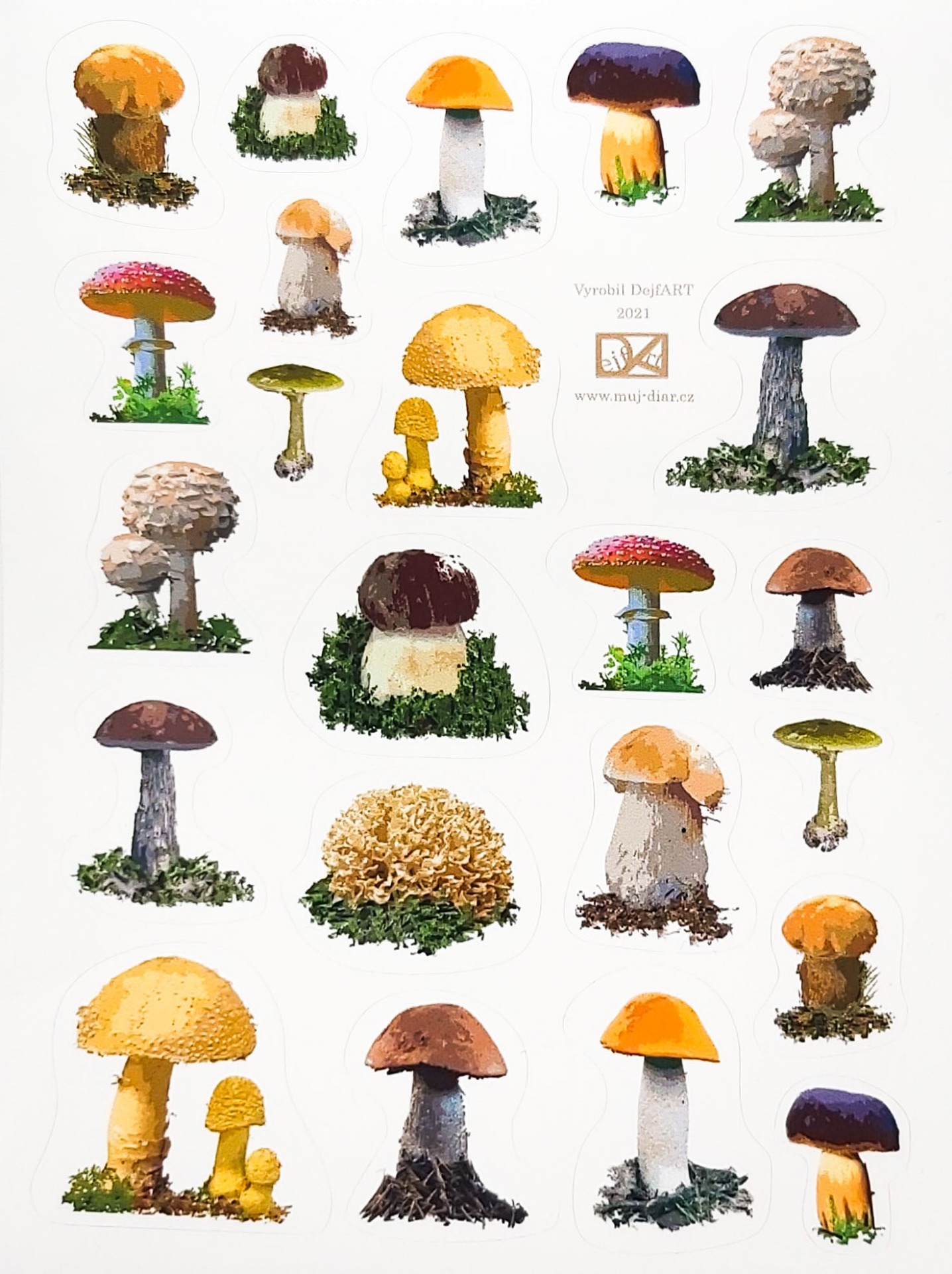 Samolepky - Houby