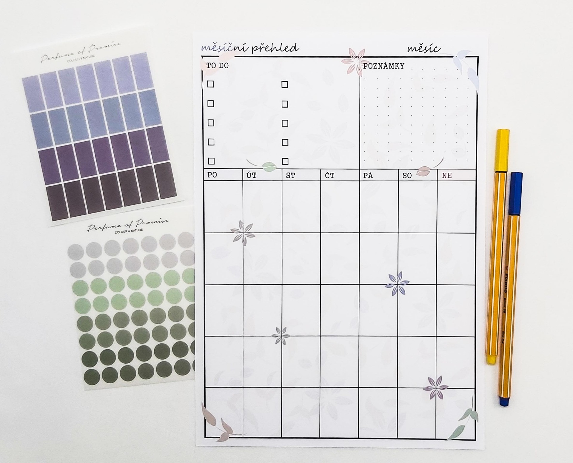 Osobní plánovač - Měsíční, na výšku