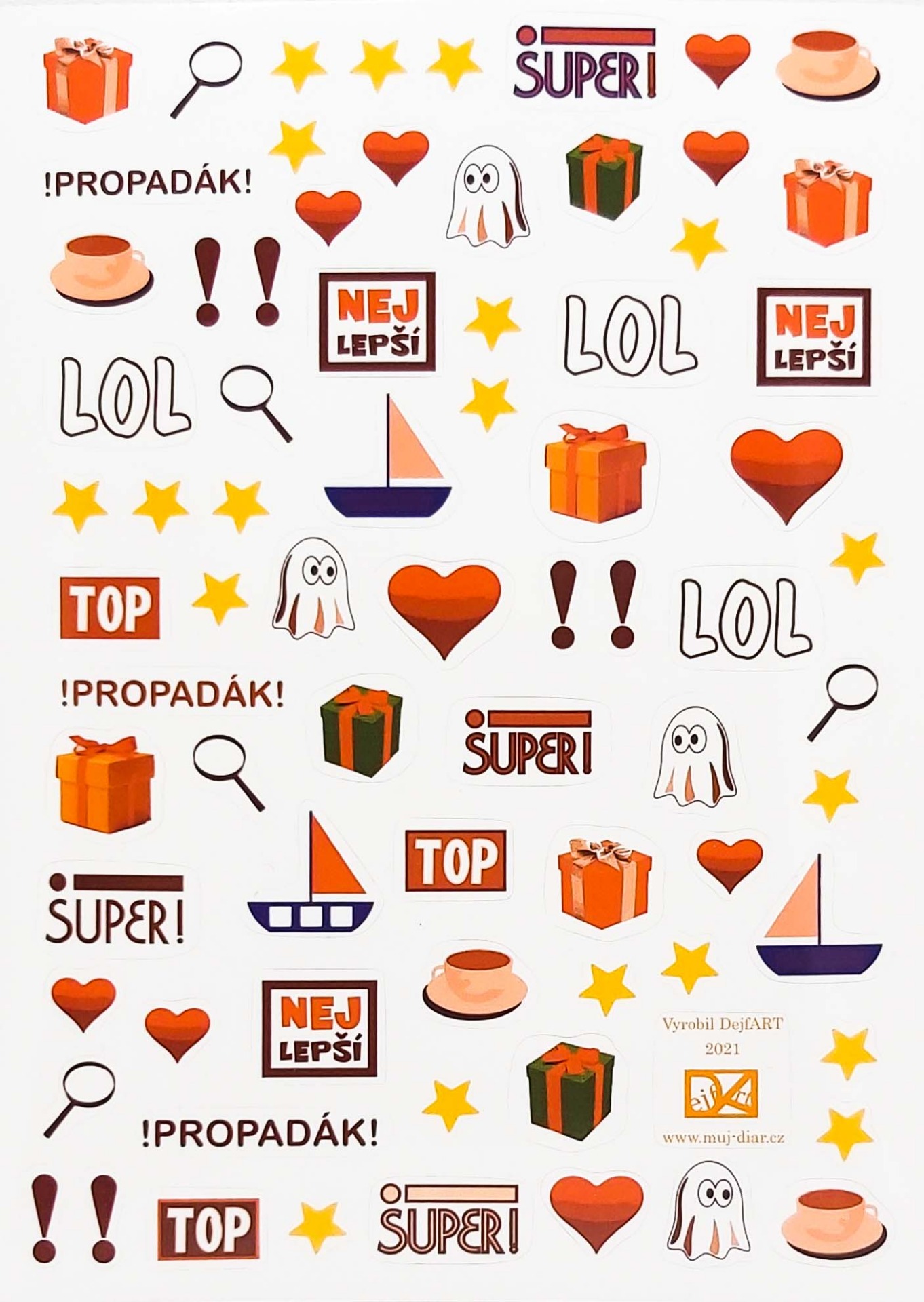 Samolepky - Knižní zápisník